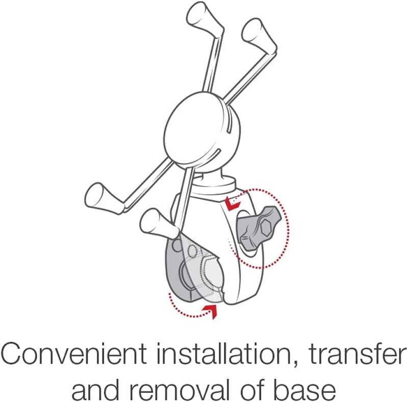 RAM Mounts X-Grip Large Phone Mount with RAM Snap-Link Tough-Claw RAM-HOL-UN10-400U for Motorcycle, ATV/UTV, Bike - Image 5